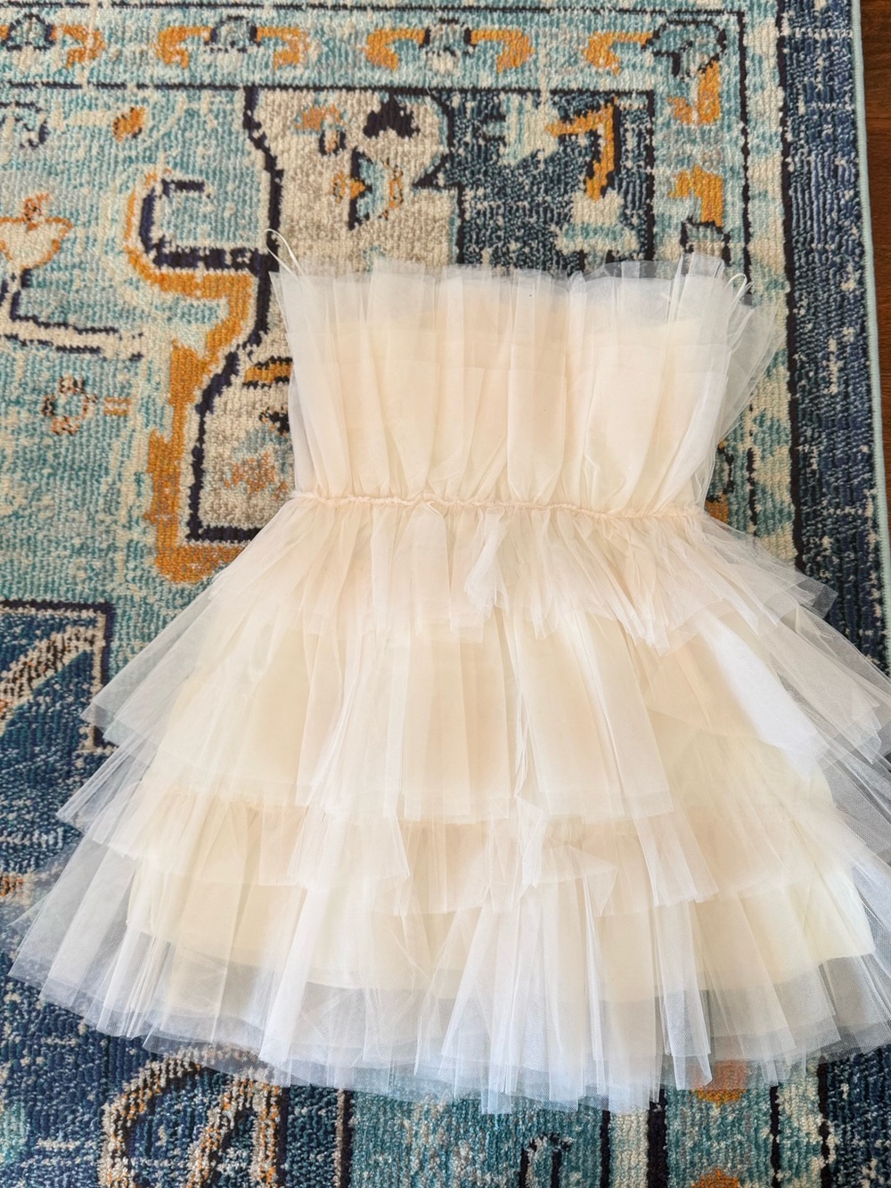 MARBLE Cream White Tulle Dress